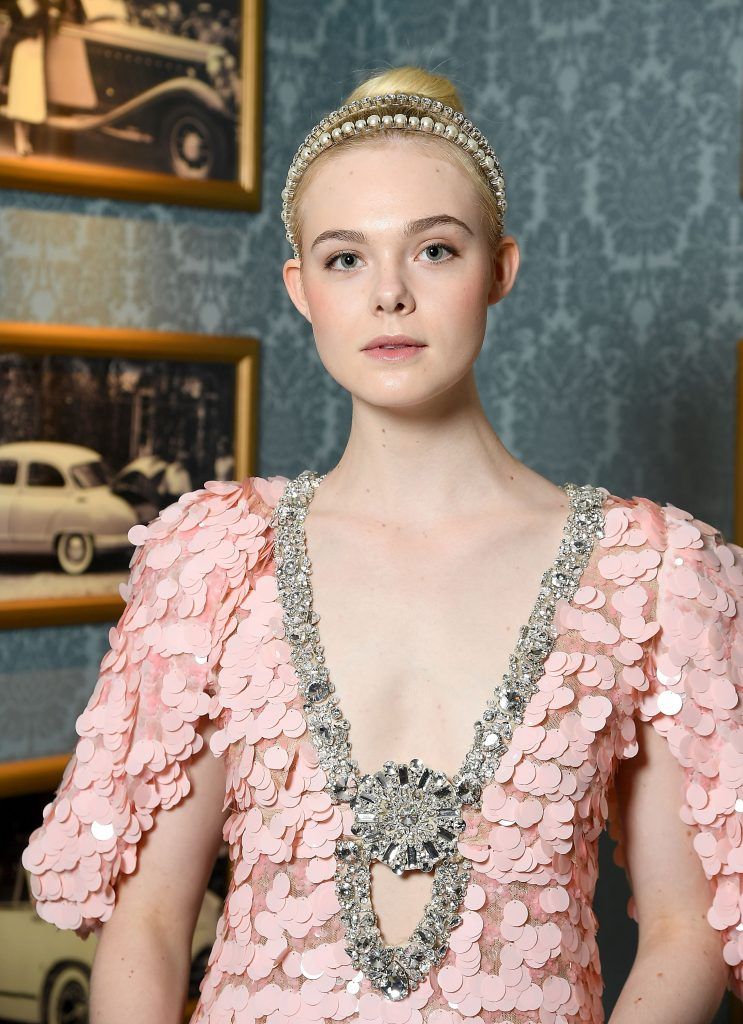 Elle Fanning attends Miu Miu Cruise Collection show as part of Haute Couture Paris Fashion Week on July 2, 2017 in Paris, France.  (Photo by Pascal Le Segretain/Getty Images)