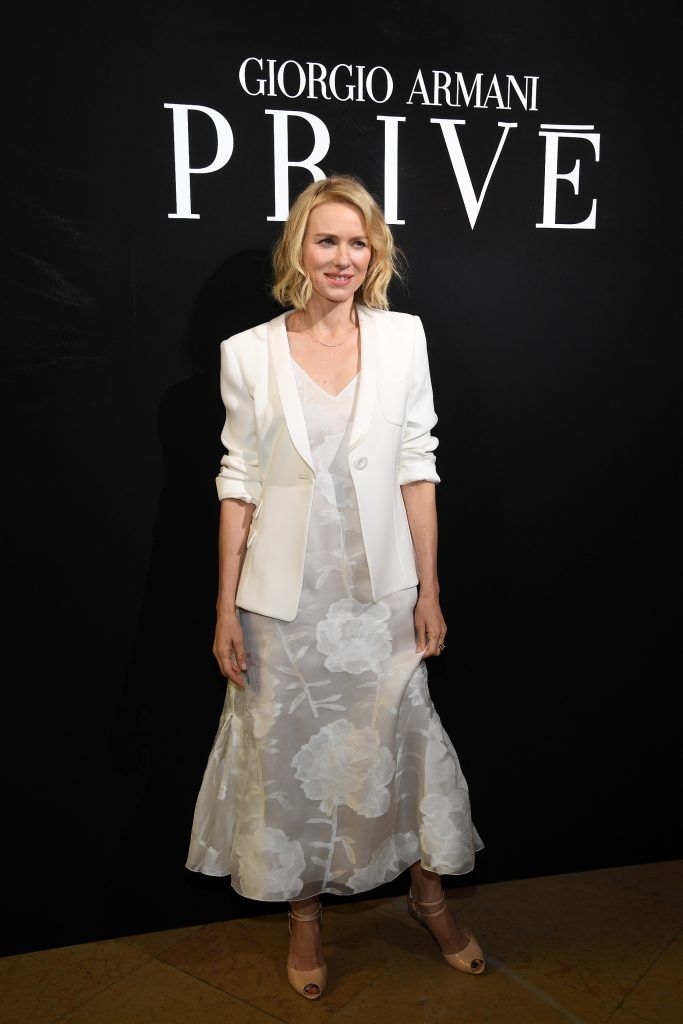 Naomi Watts attends the Giorgio Armani Prive Haute Couture Fall/Winter 2017-2018 show as part of Haute Couture Paris Fashion Week on July 4, 2017 in Paris, France.  (Photo by Pascal Le Segretain/Getty Images)