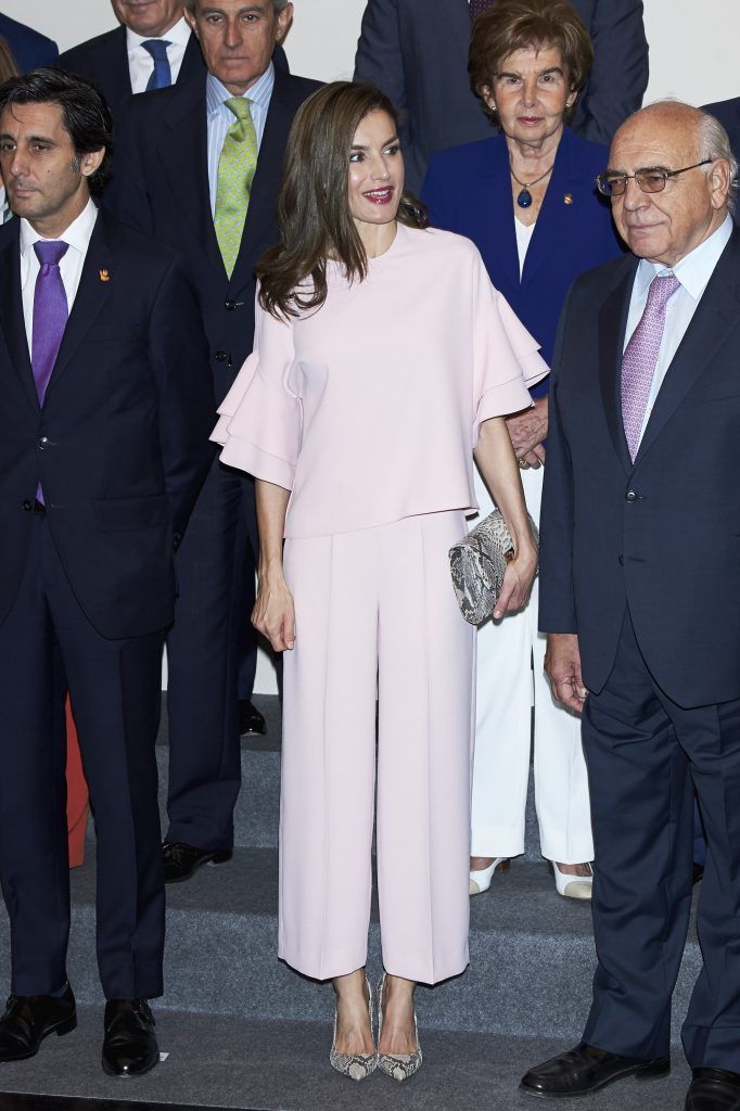 Queen Letizia of Spain attends 'Foundation Against Drugs' meeting at Distrito Telefonica on July 4, 2017 in Madrid, Spain.  (Photo by Carlos Alvarez/Getty Images)