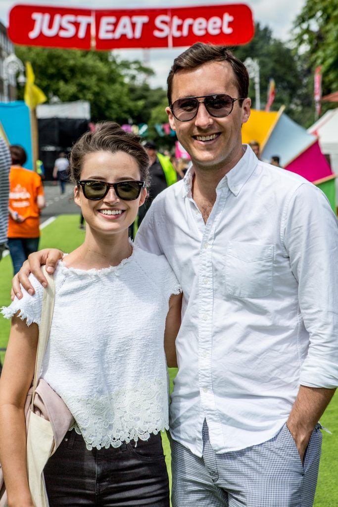 Catherine Comerford and Matt Bezuidenhaut at the Just Eat Street at City Spectacular in Merrion Square. Photo by Allenkielyphotography.com