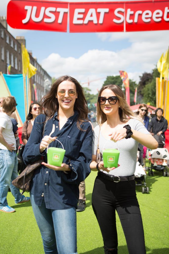 Alice McDonnell and Jara Melly at the Just Eat Street at City Spectacular in Merrion Square. Photo by Allenkielyphotography.com