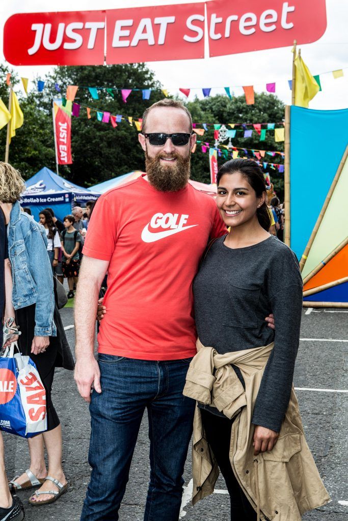Jake Kinsella &  Dinorathg Olvera at the Just Eat Street at City Spectacular in Merrion Square. Photo by Allenkielyphotography.com