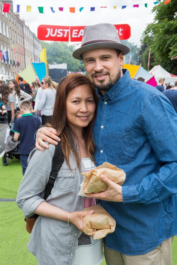 Jean Valencia & Xavier Genet at the Just Eat Street at City Spectacular in Merrion Square. Photo by Allenkielyphotography.com
