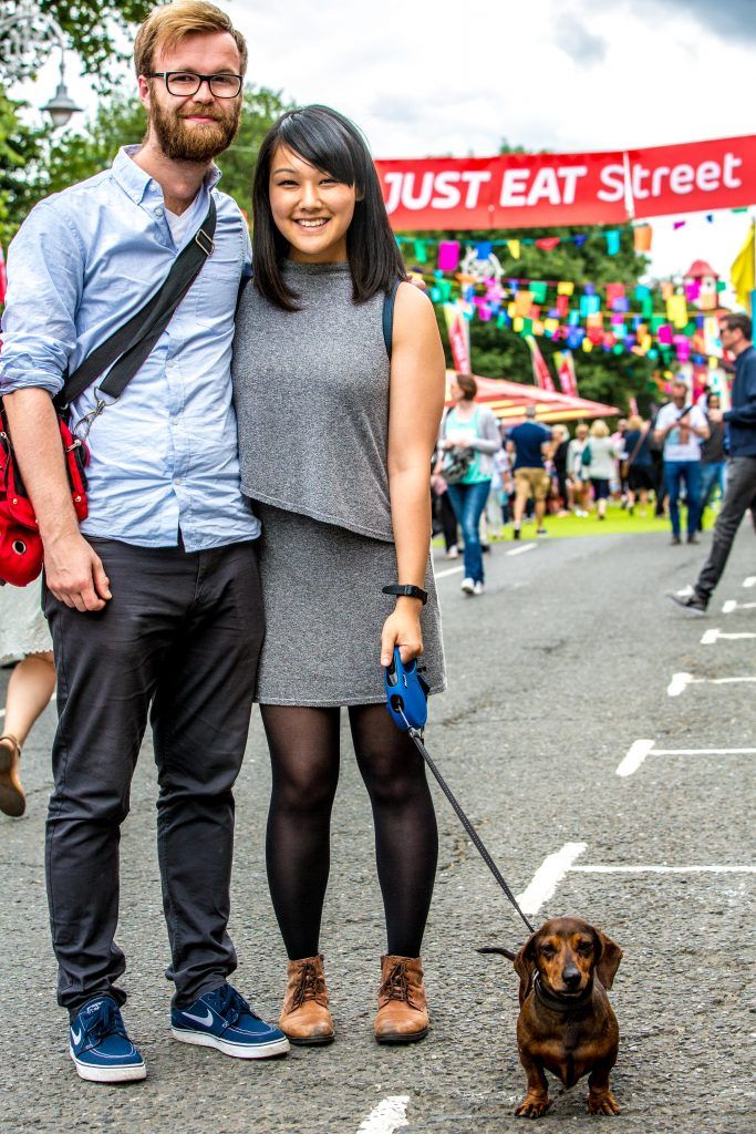Matt Winkler, Mia Ngoctor & Milo at the Just Eat Street at City Spectacular in Merrion Square. Photo by Allenkielyphotography.com
