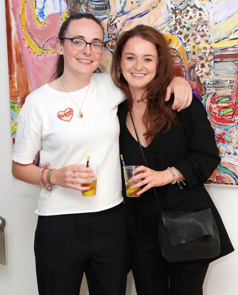Lucy Whitaker and Hannah Vard Ryan at the RHA Hennessy Lost Friday (7th July), a night showcasing Ireland's most cutting edge and dynamic artists, musicians, and creatives. Pic: Marc O'Sullivan