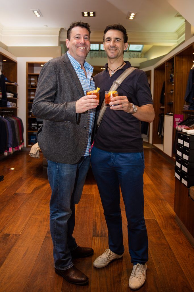 Pictured at the Powers Irish Whiskey Event in Louis Copeland, Wicklow Street were Jim Reddy & Jerome Fernandes. Photo by Dublin Daily Photography