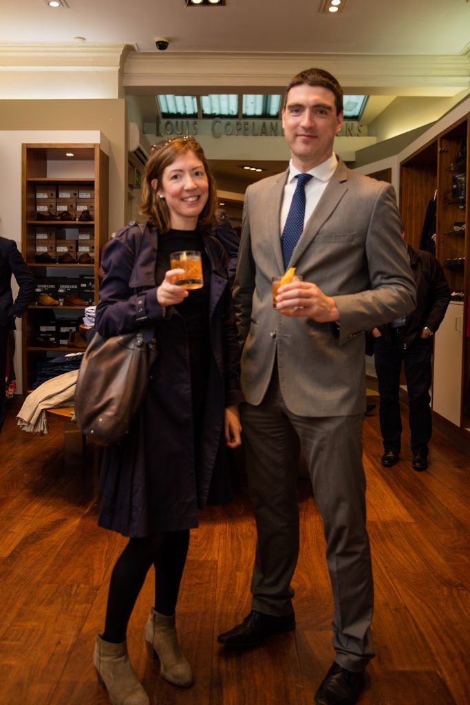 Pictured at the Powers Irish Whiskey event at Louis Copeland Wicklow Street were Joanne O'Donohue & John O'Donohue. Photo by Dublin Daily Photography