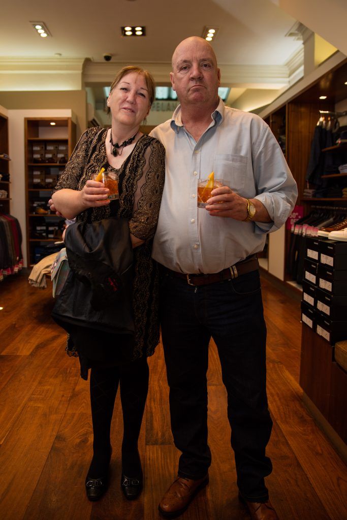 Pictured at the Powers Irish Whiskey Event in Louis Copeland, Wicklow Street were John Hanley & Margaret Doyle Hanley. Photo by Dublin Daily Photography