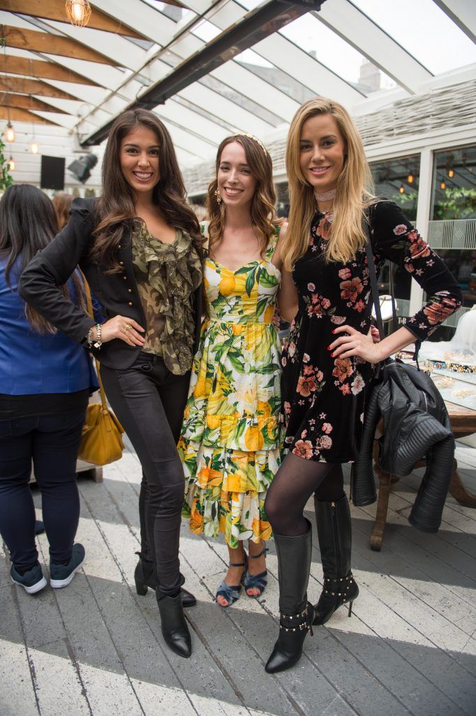 Olivia Pamela Garcia, Ciara O'Doherty and Brittany Mason at the launch of Taylor & Rose, a hair couture accessories brand by Irish bloggerand stylist Ciara O'Doherty. Photographed in House, Dublin by Ruth Medjber // Ruthless Imagery