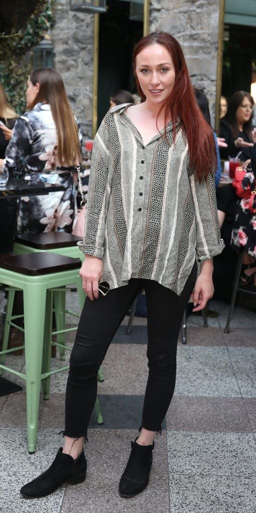 January Winters pictured at the launch of Inglot's new 'Signature Collection' of eyeshadow palettes in Nolita's garden terrace. Photograph: Leon Farrell / Photocall Ireland