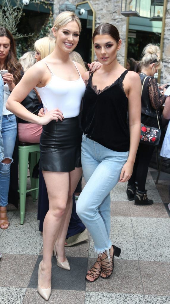 Kelly Horrigan and Caoimhe pictured at the launch of Inglot's new 'Signature Collection' of eyeshadow palettes in Nolita's garden terrace. Photograph: Leon Farrell / Photocall Ireland