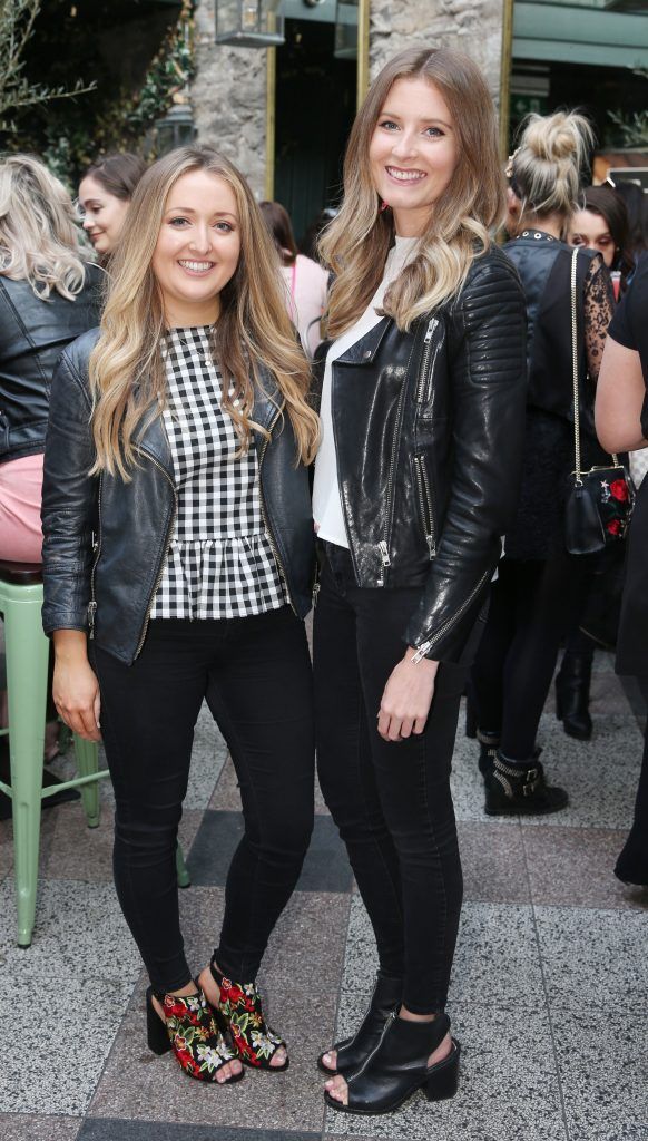 Rebecca and Vicky Shekleton pictured at the launch of Inglot's new 'Signature Collection' of eyeshadow palettes in Nolita's garden terrace. Photograph: Leon Farrell / Photocall Ireland
