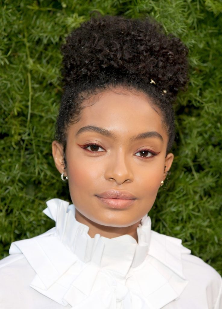 Yara Shahidi, wearing Chanel, at CHANEL Dinner Celebrating Lucia Pica & The Travel Diary Makeup Collection on July 12, 2017 in Los Angeles, California.  (Photo by Charley Gallay/Getty Images for CHANEL)