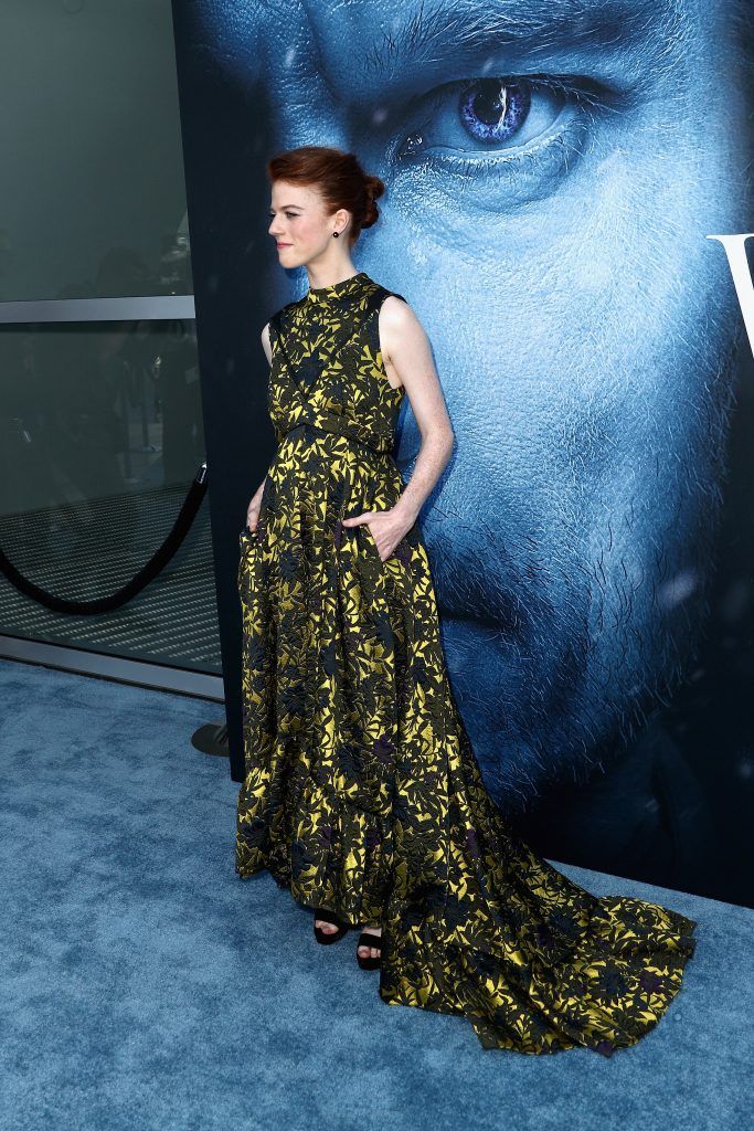 Actor Rose Leslie attends the premiere of HBO's "Game Of Thrones" season 7 at Walt Disney Concert Hall on July 12, 2017 in Los Angeles, California.  (Photo by Frederick M. Brown/Getty Images)