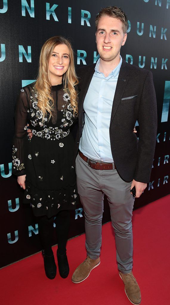 Amy Byrne and Sean Carroll pictured at the Dublin premiere of the film Dunkirk at the Lighthouse Cinema, Dublin. Picture by Brian McEvoy