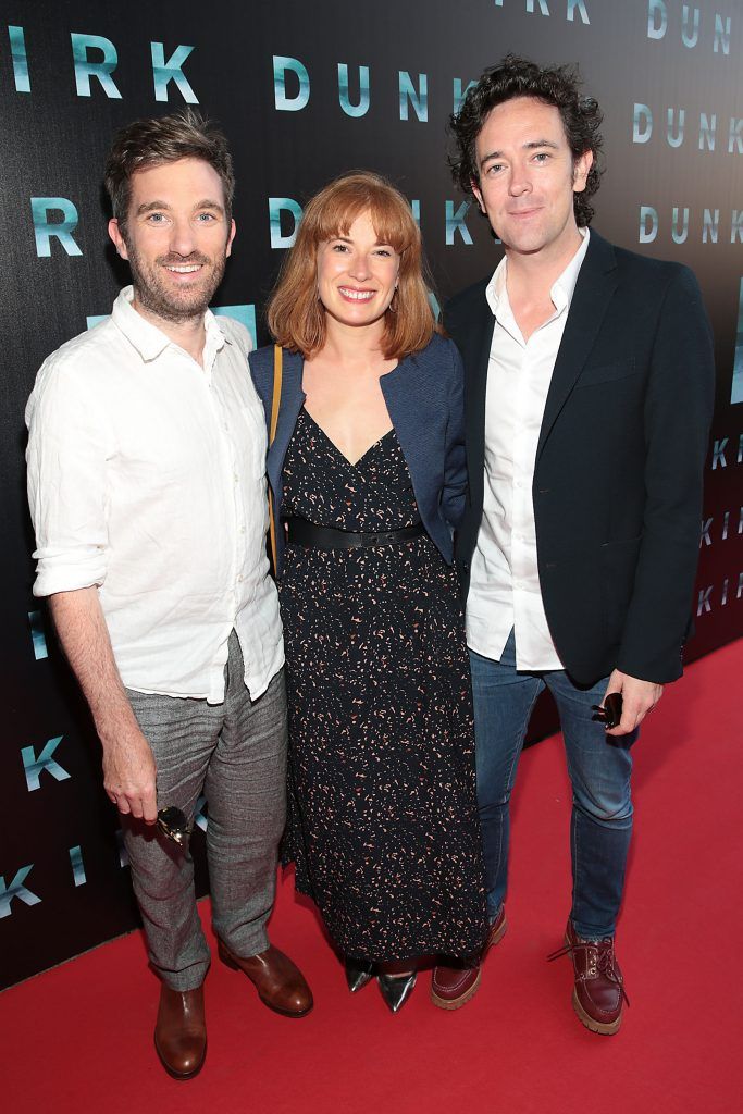 Caoimhin O Ragaillaigh, Ciara Ryan and Cathal Murray pictured at the Dublin premiere of the film Dunkirk at the Lighthouse Cinema, Dublin. Picture by Brian McEvoy