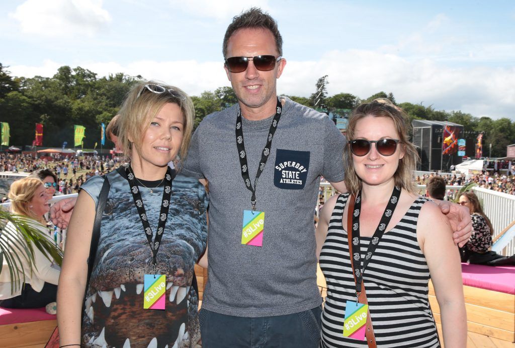 Aislinn O'Connor, Karl Donnelly and Eilis Fitzgerald Andrea Sheridan and Darren Kennedy at the 3Live experience at Longitude in Marlay Park, Dublin (15th July 2017). Picture by Brian McEvoy
