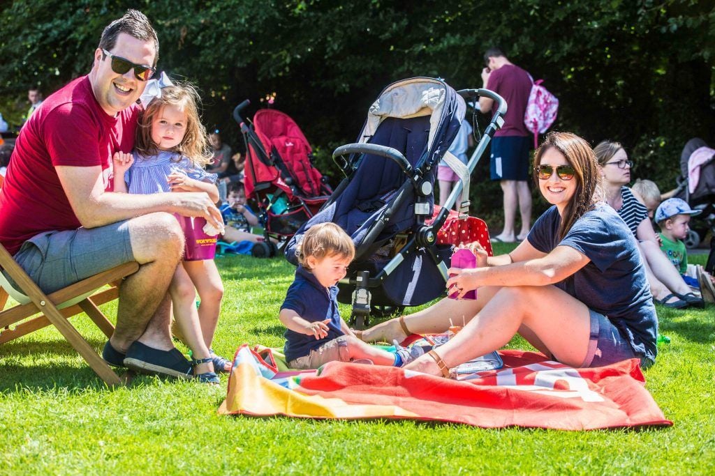 The Mcgrath Family from cork pictured at the Just Eat Street at City Spectacular in Fitzgerald Park, Cork City. Photo by Allen Kiely