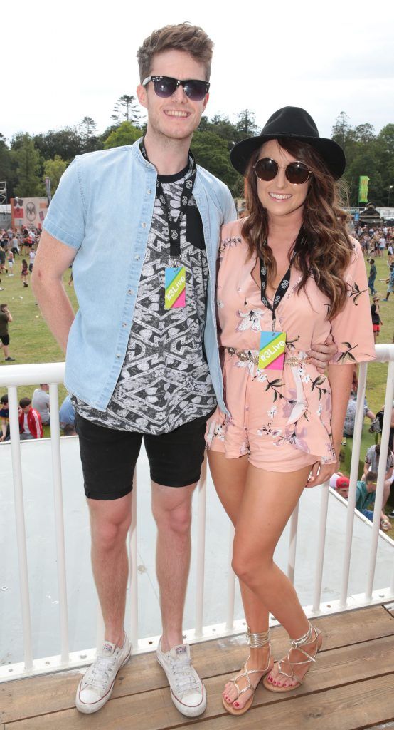 Micha l O Riordan and Cathy Sands at the 3Live experience at Longitude in Marlay Park, Dublin (14th July 2017). Picture by Brian McEvoy