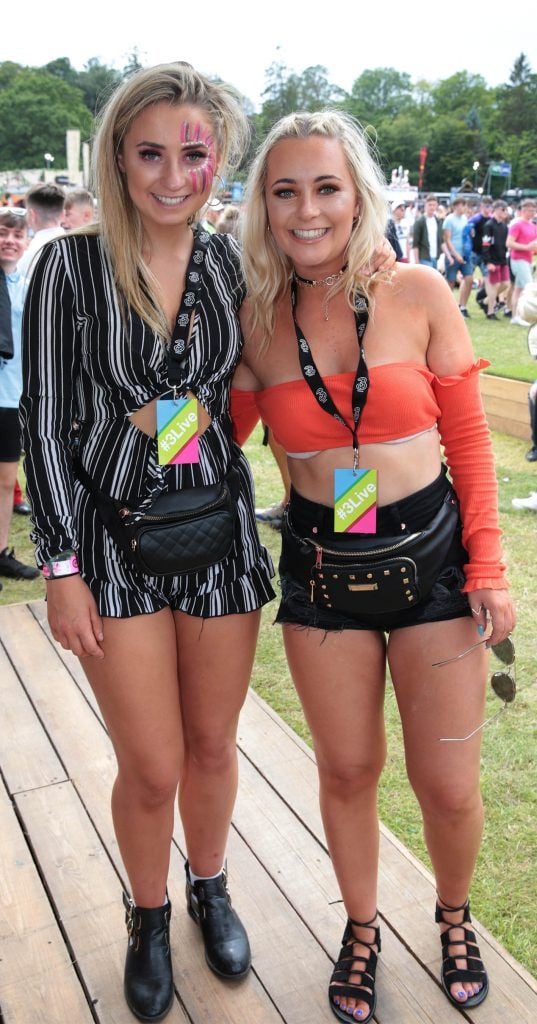 Lucy Bermingham and Leah O Mahony at the 3Live experience at Longitude in Marlay Park, Dublin (14th July 2017). Picture by Brian McEvoy