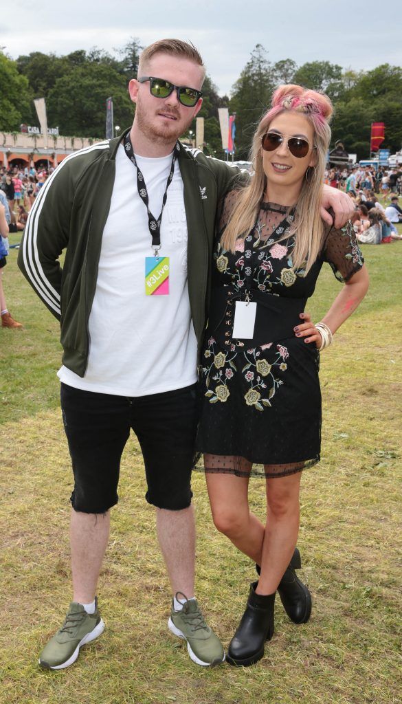 Jake Carty and Rachel Melia at the 3Live experience at Longitude in Marlay Park, Dublin (14th July 2017). Picture by Brian McEvoy