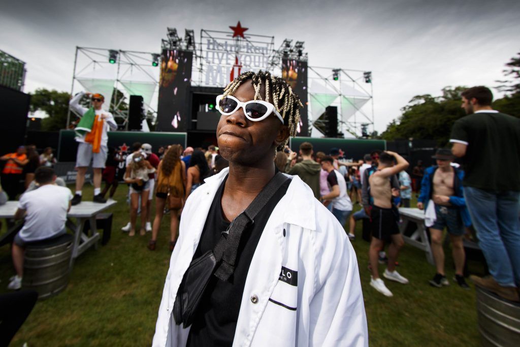 Dafe pictured at the Heineken 'Live Your Music' area, a new music experience that the crowd can control, at Longitude Festival 2017, Marlay Park. Picture by Andres Poveda