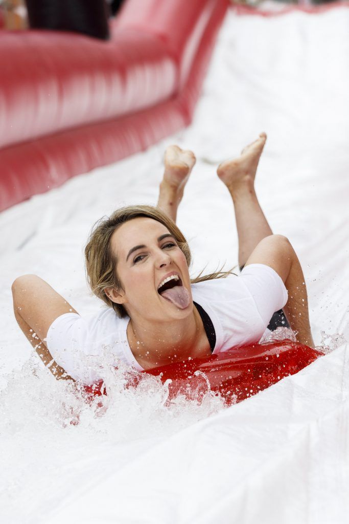 Pictured at the 98FM Big Slide Festival on Saturday 15th July 2017. The one of kind 260ft slide is the biggest splash of the summer and this year's festival includes more sliding, music, entertainment and food than ever before. Brought to Dublin by 98FM together with Dublin City Council