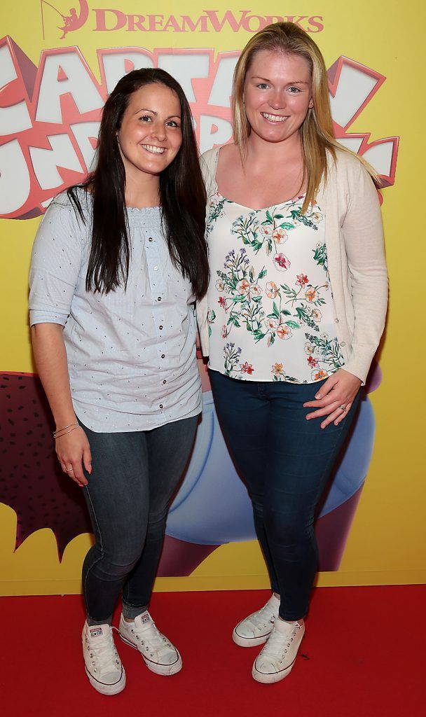 Amy Murtagh and Nicole Cranley at the special family preview screening of Captain Underpants: The First Epic Movie at the Odeon Cinema in Point Village, Dublin. Photo by Brian McEvoy