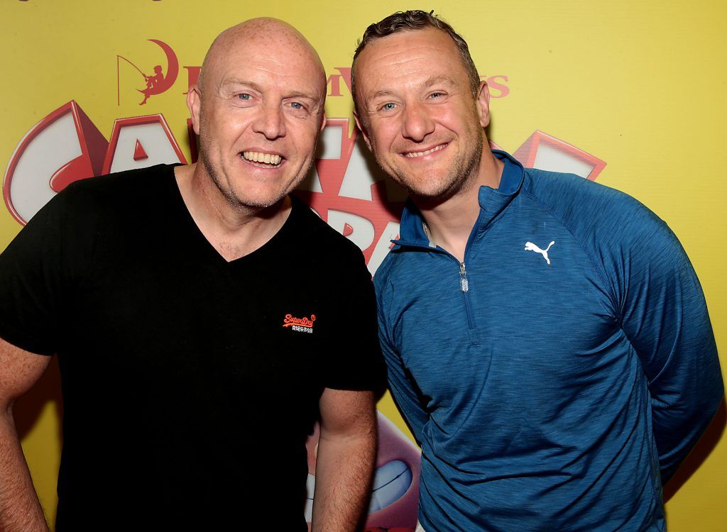 Radio Presenters Jim McCabe and PJ Gallagher  at the special family preview screening of Captain Underpants: The First Epic Movie at the Odeon Cinema in Point Village, Dublin. Photo by Brian McEvoy