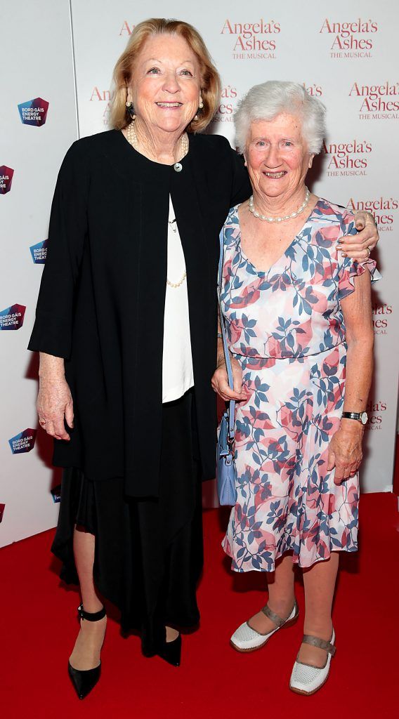 Kathleen watkins and Anne Friel at the World Premiere of Angela's Ashes the Musical at the Bord Gais Energy Theatre, Dublin. Photo by Brian McEvoy