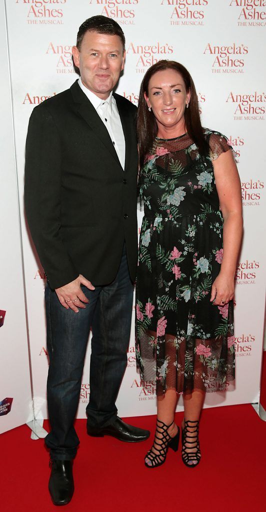Robbie Kane and Anita Coghlan at the World Premiere of Angela's Ashes the Musical at the Bord Gais Energy Theatre, Dublin. Photo by Brian McEvoy