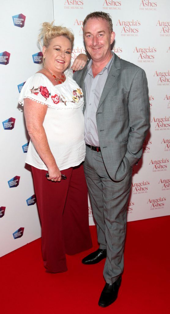Linda Byrne and Adrian Kennedy at the World Premiere of Angela's Ashes the Musical at the Bord Gais Energy Theatre, Dublin. Photo by Brian McEvoy