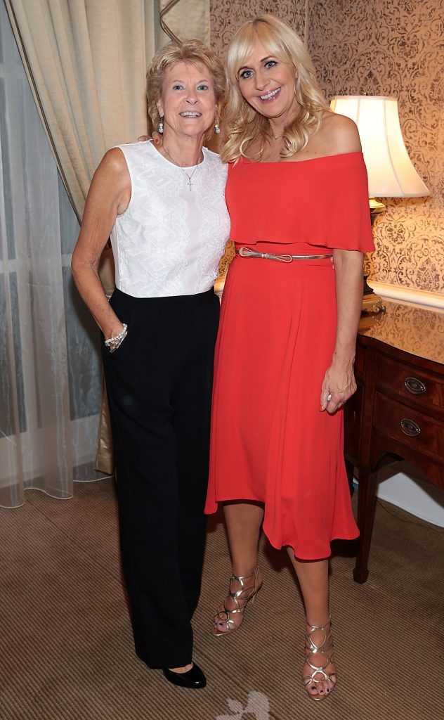 Carol Hanna and Miriam O Callaghan pictured at the Triple celebration for Carol Hanna's Entertainment Agency at the Intercontinental Hotel in Ballsbridge, Dublin. Picture by Brian McEvoy