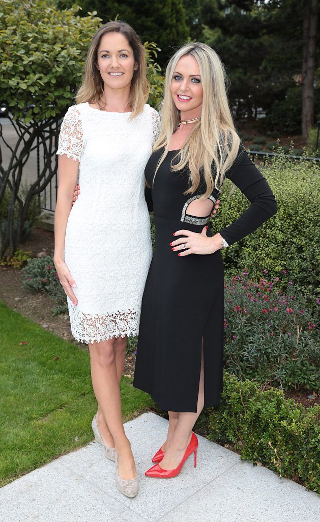 Lisa Fleming and Wendy McAnthony pictured at the Triple celebration for Carol Hanna's Entertainment Agency at the Intercontinental Hotel in Ballsbridge, Dublin. Picture by Brian McEvoy