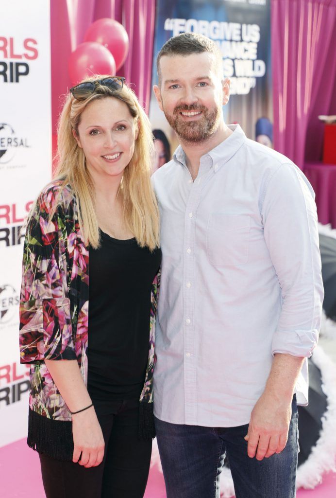 Rachel Long and Dave Burke at the Universal Pictures special preview screening of Girls Trip at Rathmines Omniplex. Photo Kieran Harnett