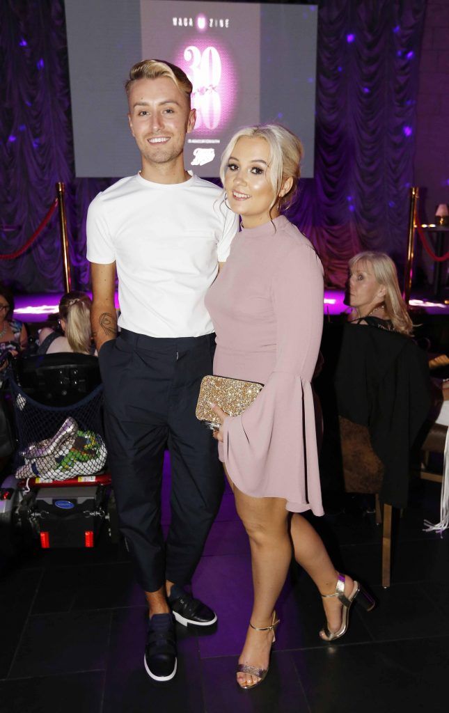 Pictured are (LtoR) Enya Martin and Ryan Collins at the 2017 U Magazine 30 under 30 awards in association with Boots in Club 22 in Dublin, 25th July. Photography: Sasko Lazarov/Photocall Ireland