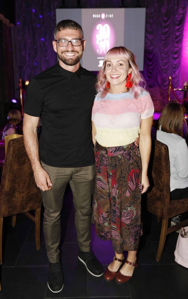 Pictured are (LtoR) Sara Leaky and Simon Morrissey at the 2017 U Magazine 30 under 30 awards in association with Boots in Club 22 in Dublin, 25th July. Photography: Sasko Lazarov/Photocall Ireland