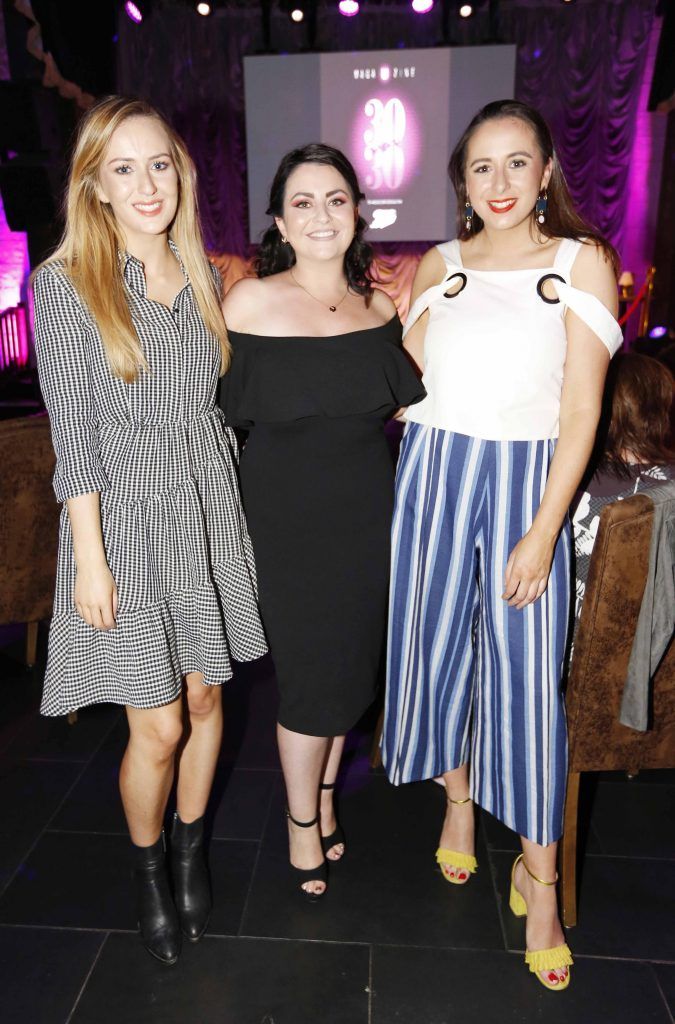 Pictured are (LtoR) Lorna McGinn and Pamela Joyce and Sadnbb Higgins at the 2017 U Magazine 30 under 30 awards in association with Boots in Club 22 in Dublin, 25th July. Photography: Sasko Lazarov/Photocall Ireland
