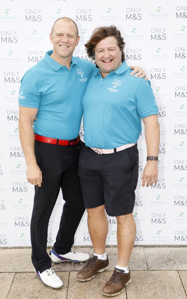 Mike Tindal and Shane Byrne at the 2017 Marks & Spencer Ireland Marie Keating Foundation Celebrity Golf Classic which took place on the Palmer Course at the K Club. Photo by Kieran Harnett