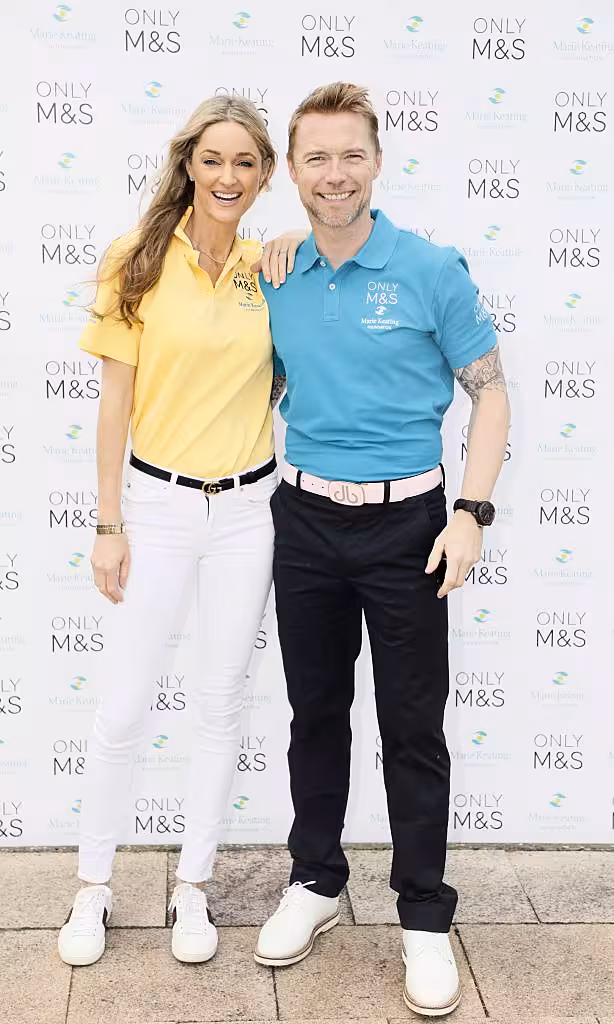 Storm and Ronan Keating at the 2017 Marks & Spencer Ireland Marie Keating Foundation Celebrity Golf Classic which took place on the Palmer Course at the K Club. Photo by Kieran Harnett