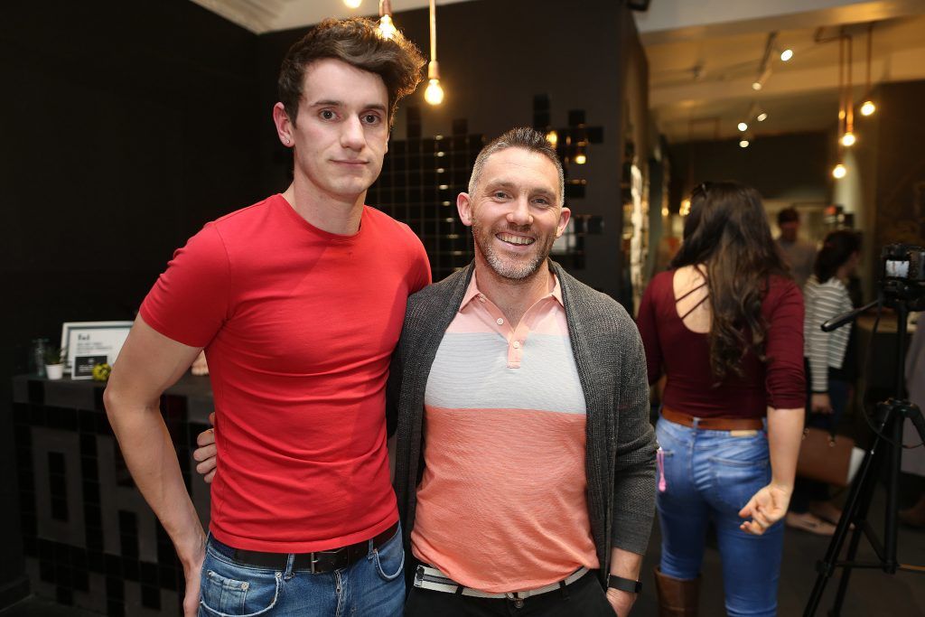 Pictured at the Lynx Find Your Magic Shop for Rob Lipsett's Summer Series chat on South William Street was Andrew Morton and Fred Sheedy (27th July 2017). Photo by Julian Behal