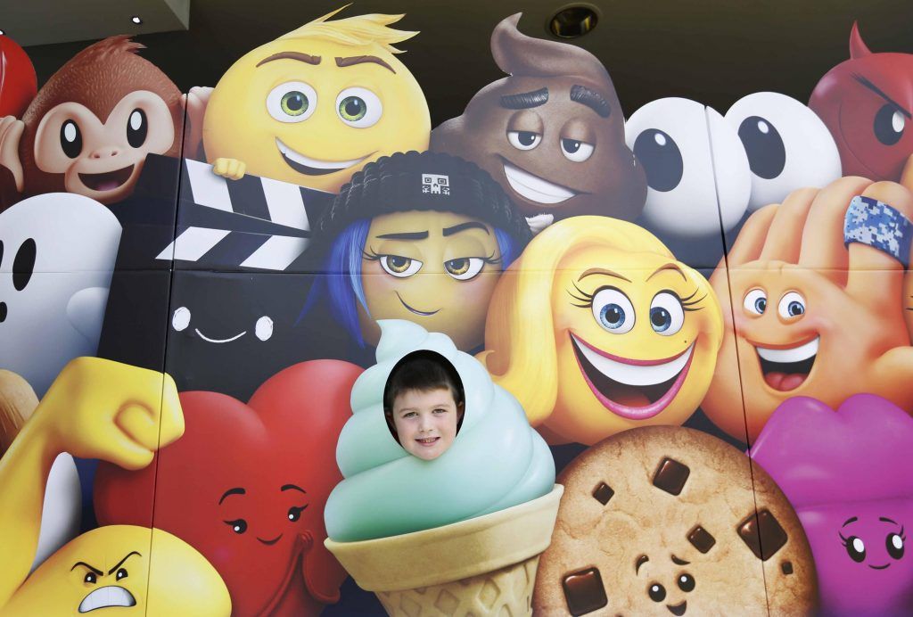 Pictured is Rian Duggan age 7 at the Emoji Multimedia screening in Omniplex Rathmines, Dublin. Photographty: Sasko Lazarov