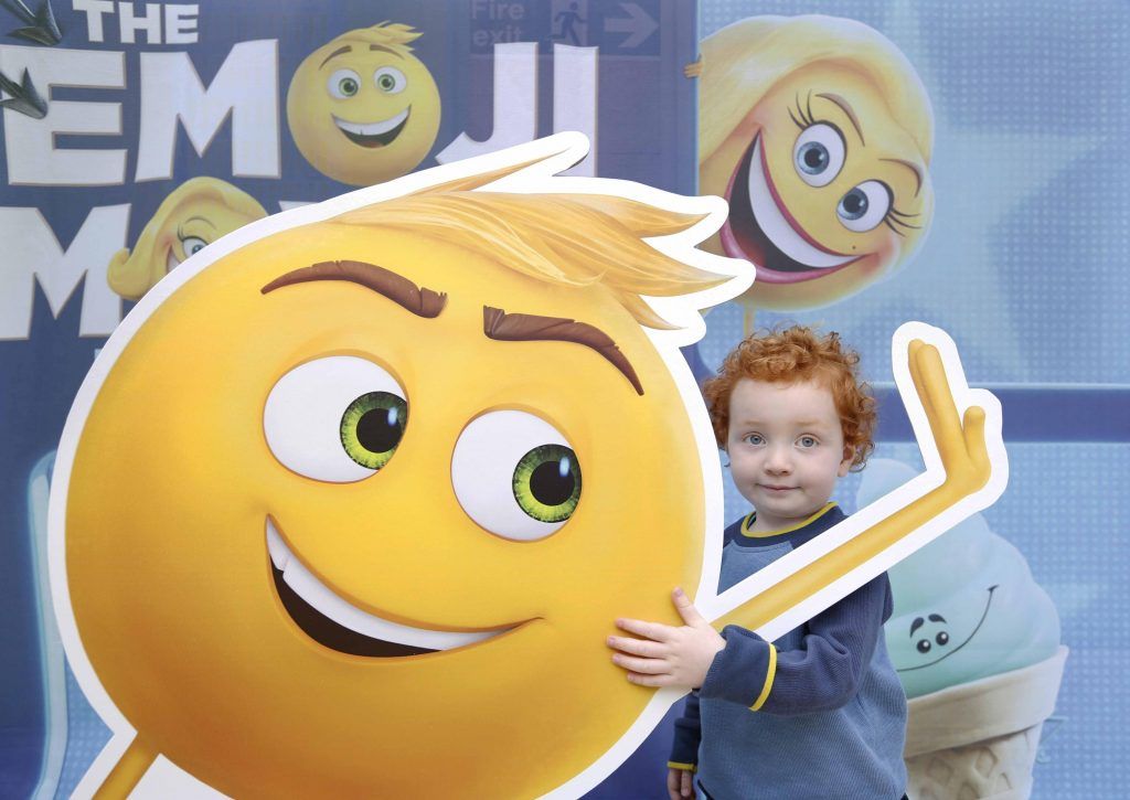 Pictured is Conor McStay age 3 at the Emoji Multimedia screening in Omniplex Rathmines, Dublin. Photographty: Sasko Lazarov