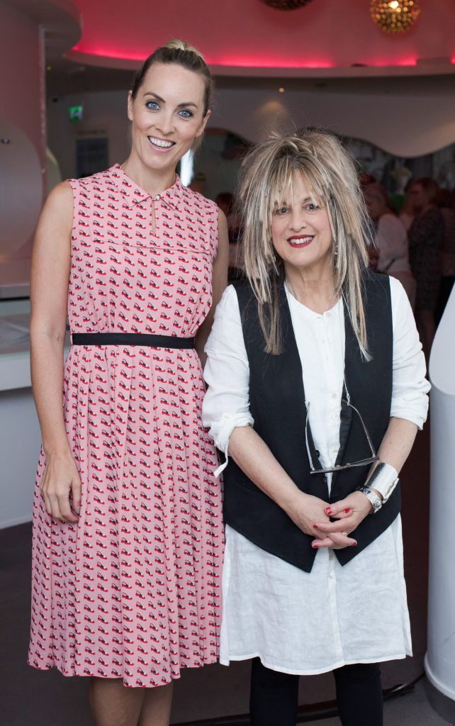 Kathryn Thomas & Elizabeth Emanuel pictured at ‘Diana – A Fashion Legacy’ exhibition at The Museum of Style Icons at Newbridge Silverware on Monday 31st of July. Photo: Anthony Woods