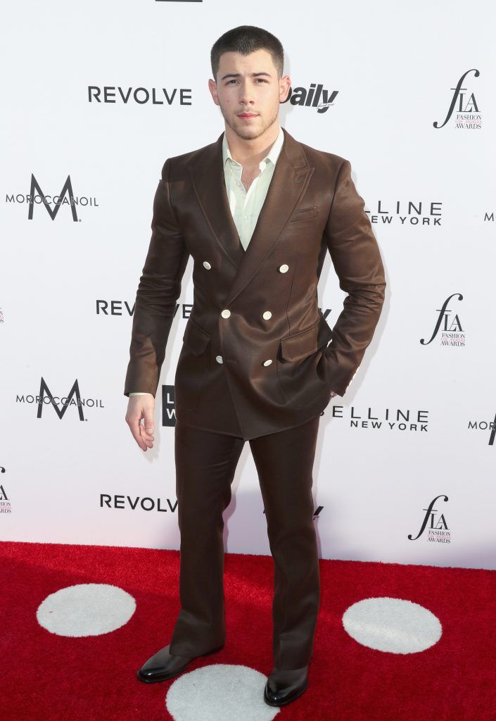 Host Nick Jonas attends the Daily Front Row's 3rd Annual Fashion Los Angeles Awards at Sunset Tower Hotel on April 2, 2017 in West Hollywood, California.  (Photo by Frederick M. Brown/Getty Images)