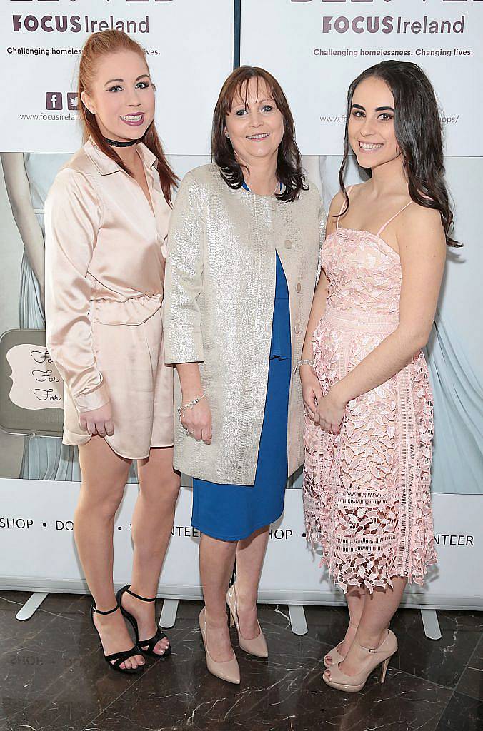 Cara Bannigan, Emer Bannigan and Aoibhinn Bannigan at the 2nd Annual Focus Ireland Charity Lunch at Geisha Restaurant, Malahide. Picture by Brian McEvoy