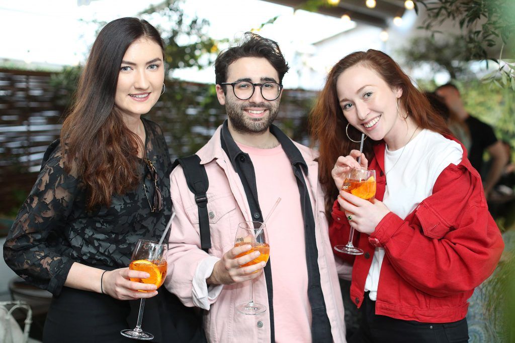 Pictured at the Schuh SS17 Launch in House, Dublin was L-R Jenny Drea, Conor Merriman and January Winters. Highlights included collections from Schuh, Puma, Reebok, Adidas, MissGuided and others. Photo by Julien Behal