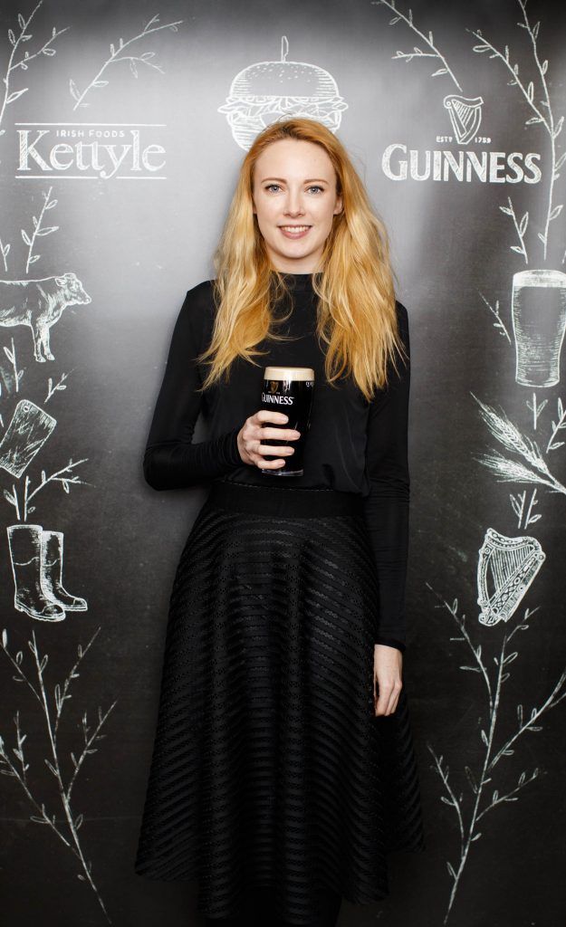 Niamh O'Shaughnessy pictured at an event in the Open Gate Brewery to celebrate the new partnership between multi award winning meat supplier, Kettyle Irish Foods and beer giant, Guinness, 04/04/17. Picture Andres Poveda