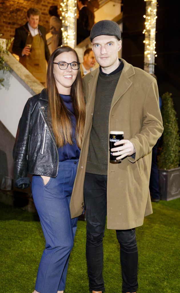 Sarah Hanrahan and Sean McNamee pictured at an event in the Open Gate Brewery to celebrate the new partnership between multi award winning meat supplier, Kettyle Irish Foods and beer giant, Guinness, 04/04/17. Picture Andres Poveda