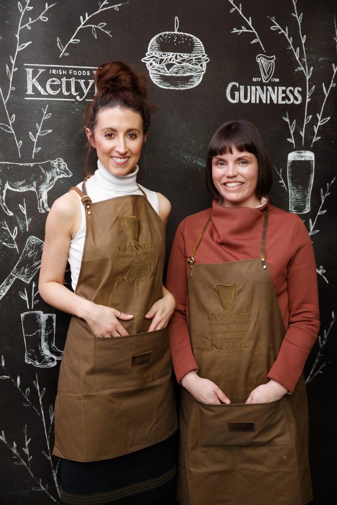 Michelle Reynolds and  Clare Grennan pictured at an event in the Open Gate Brewery to celebrate the new partnership between multi award winning meat supplier, Kettyle Irish Foods and beer giant, Guinness, 04/04/17. Picture Andres Poveda
